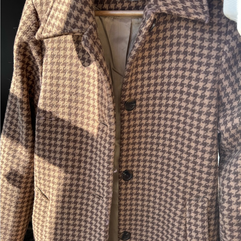 Abercrombie and Fitch wool blend houndstooth Coat XS
